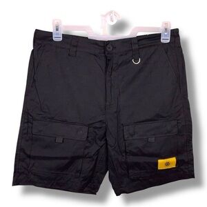 New Size 33 Waist Forever 21 Mens Black Woven Shorts Outdoor Skate Casual